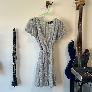 Trixxi Black and White Midi Dress